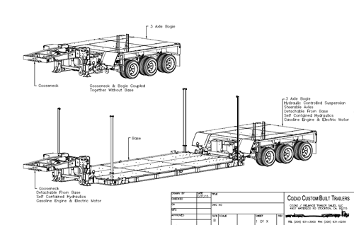 Cozad Satellite Road and Air Transport System Line Drawing