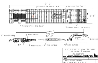 35 Ton 2-Axle 2-Frame Wide Neck Drawing