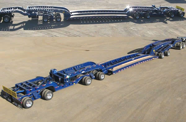 Cozad 80-85 Ton 9-Axle 28 Ft Drop Side Deck Trailer